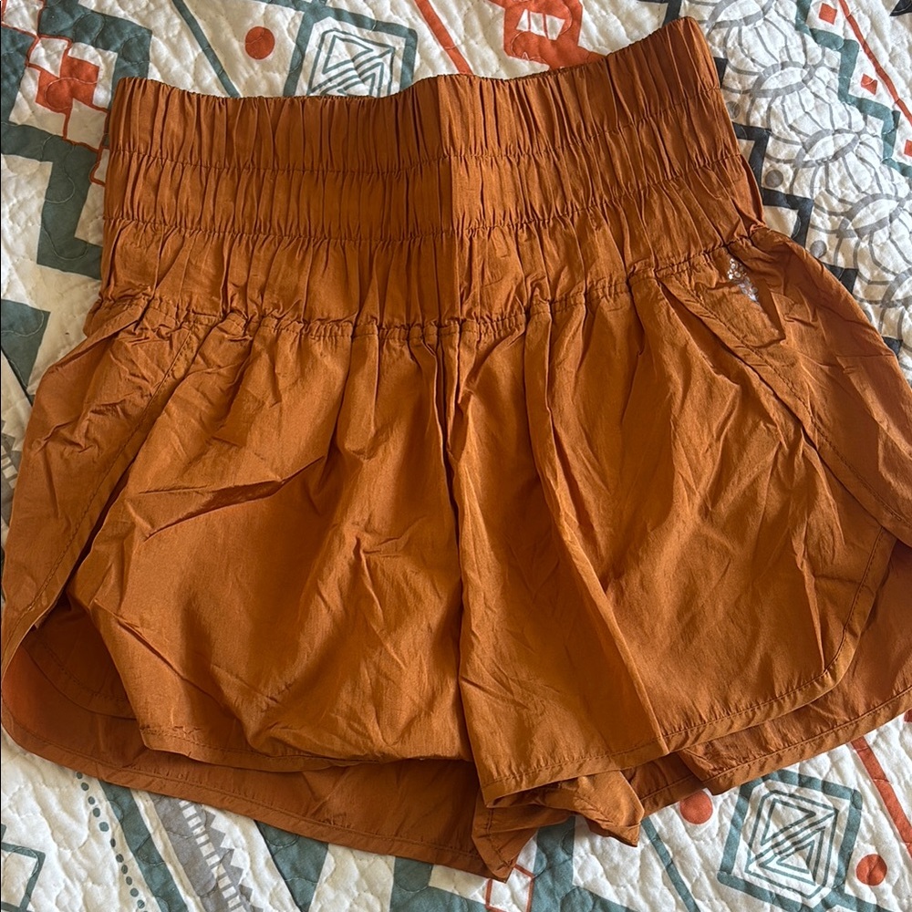 Women's Orange Boxing Shorts free People Movement Medium